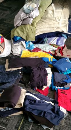 Clothes, blankets, and curtains