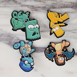 The Simpsons x Pokémon enamel pins