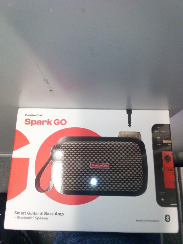 Brand New Positive Grid Spark Go Bluetooth Speaker/Smart Guitar & Bass Amp 