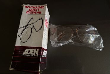 RARE NEW IN ORIGINAL BOX Aden Ophthalmic Safety Eyewear Glasses