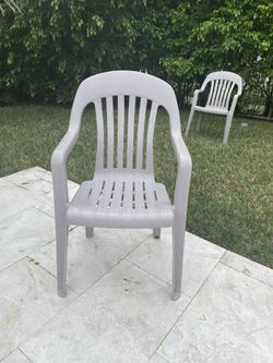 4 Plastic Chairs - Outdoors