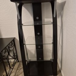 TV component stand w/ glass shelves
