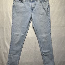 LEVIS 711 SKINNY Jeans Women 29 Blue Mid Rise