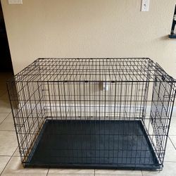 1-Door Folding Dog Crate, 48" L X 30.1" W X 32.6" H