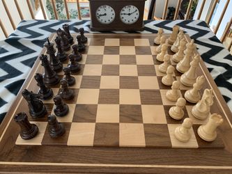 Triple weighted chess piece set, board not included