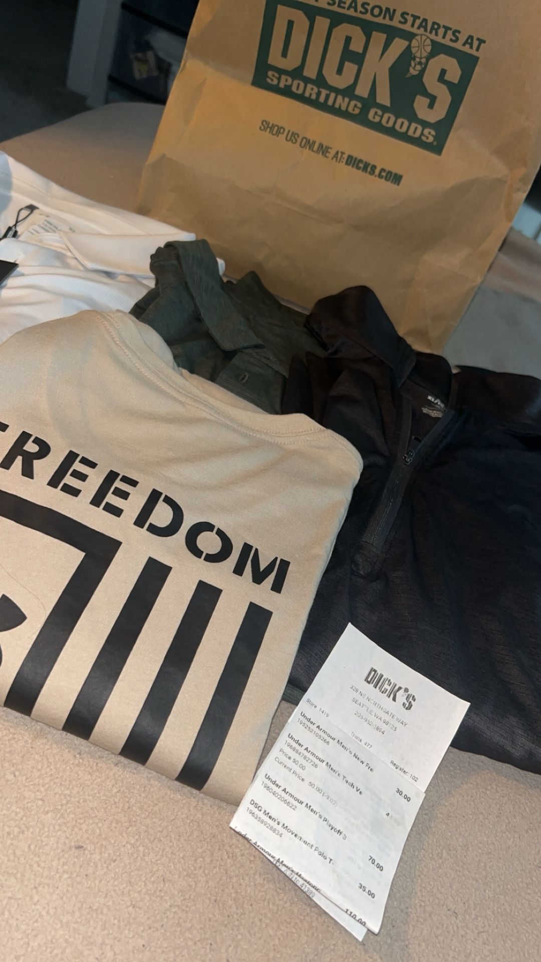 Lot Of Shirts And Tshirt From dicks - Brand New