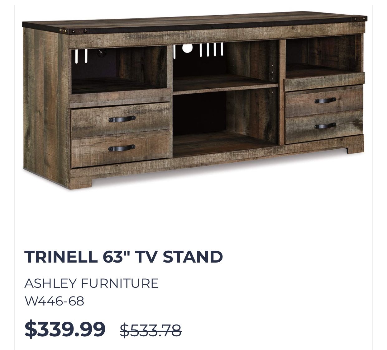Ashley Furniture Trinell TV Stand Cabinet $75 OBO Like New