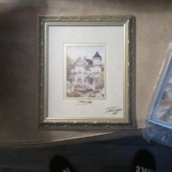 Framed Sighned Drawing Victoria House Sighned By Artist 2004 