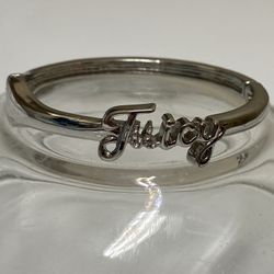 Juicy Couture Silver Crystal Signature Bangle Bracelet