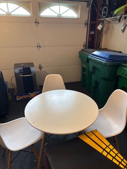 Small table and four chairs