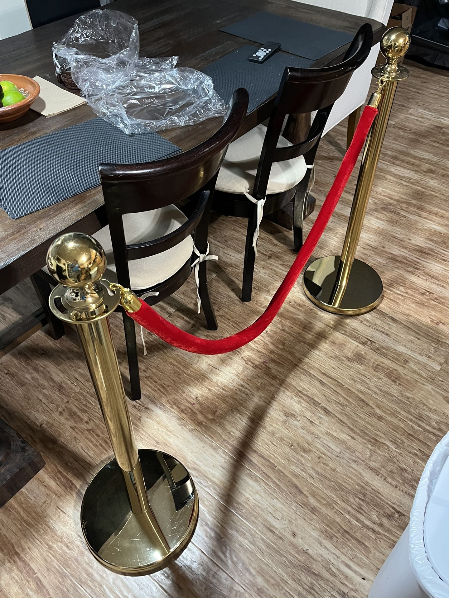 Velvet Stanchion Ropes Red, Premium Crowd Control Rope Set with Hooks, 2ft- 10ft Queue Barrier Rope for Party, Carpet Events, Grand Openings