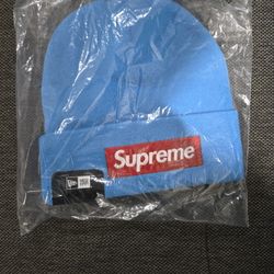 Supreme Box Logo Beanie Cyan FW25 