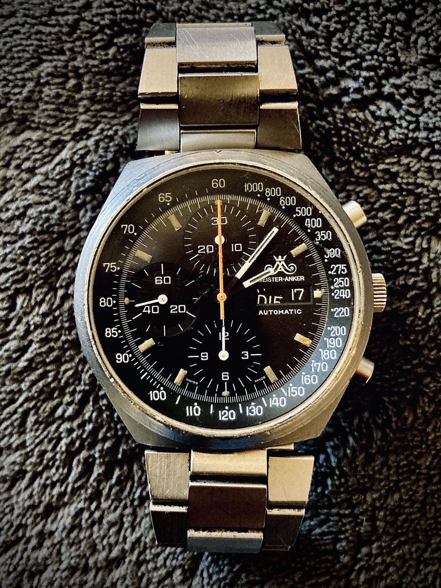Rare vintage Meister Anker 7750 Chronograph