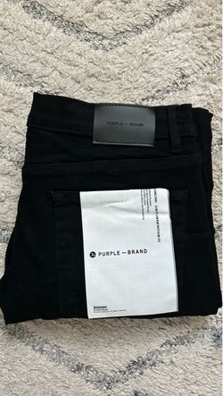 Purple Brand Slim Fit Low Rise Black Jeans Size 34