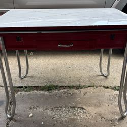 1930s-1940s Vintage/retro Metal Porcelain Table 