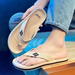 Internet celebrity slippers flip-flops men's summer outerwear thick-soled non-slip fashion trend toe slippers casual versatile cool slippers