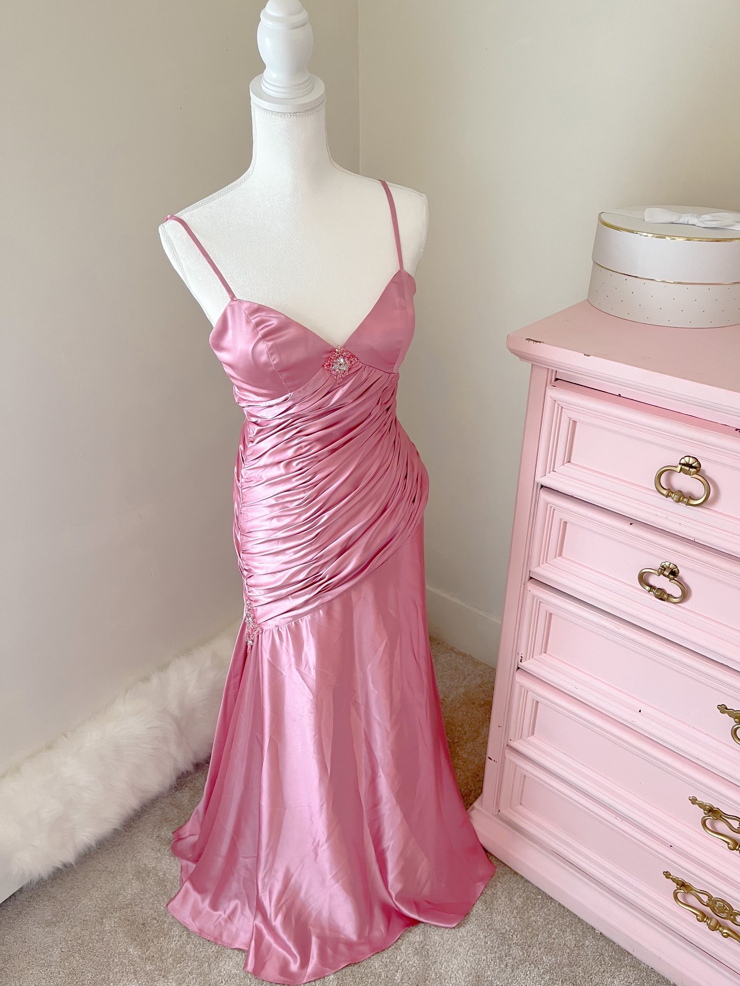 Maggie Sottero Designer Dress rose Pink Size 0