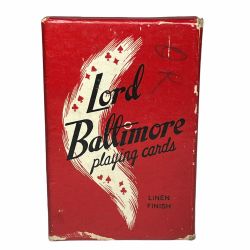 Vintage Lord Baltimore Playing Cards Linen Finish Rexall Drug Store