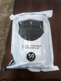 3 layer disposable face mask 50 ct