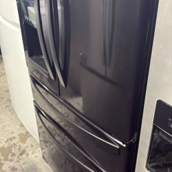Whirlpool Glass Black Refrigerator