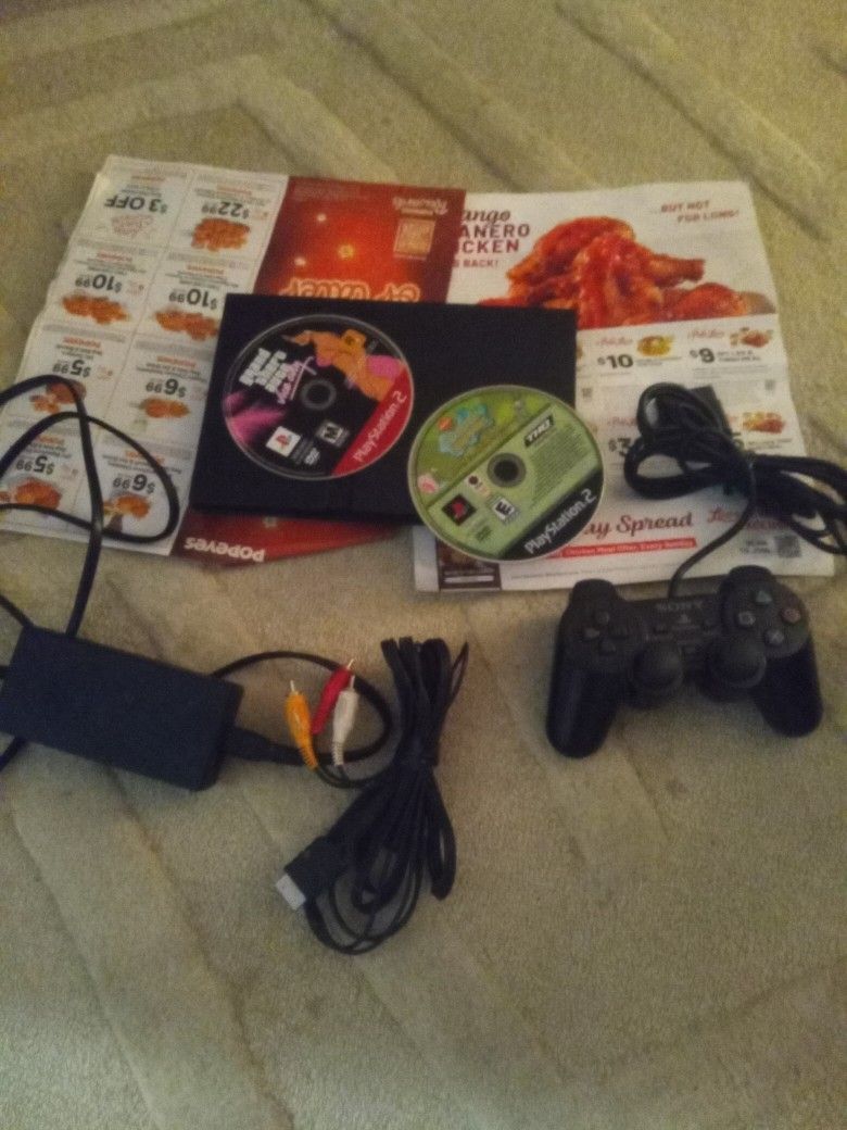 PS2 Slim With 2 Games $125 Takes It All Price Is Firm