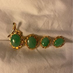18k gold jade set straight from China