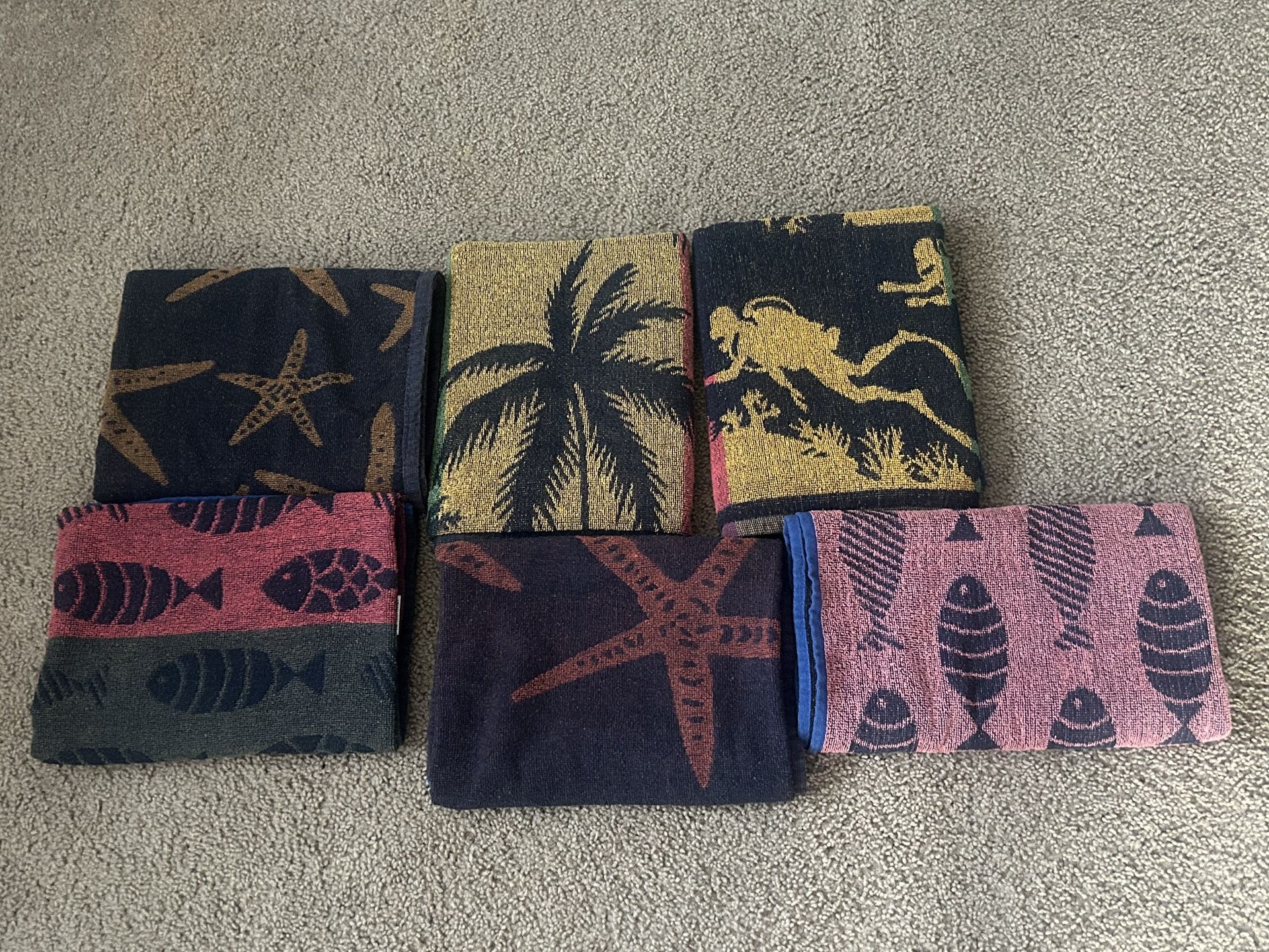 6 Beach Towels 