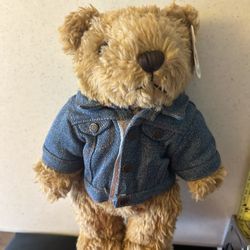Hard Rock Cafe New York Denim Jacket Teddy Bear
