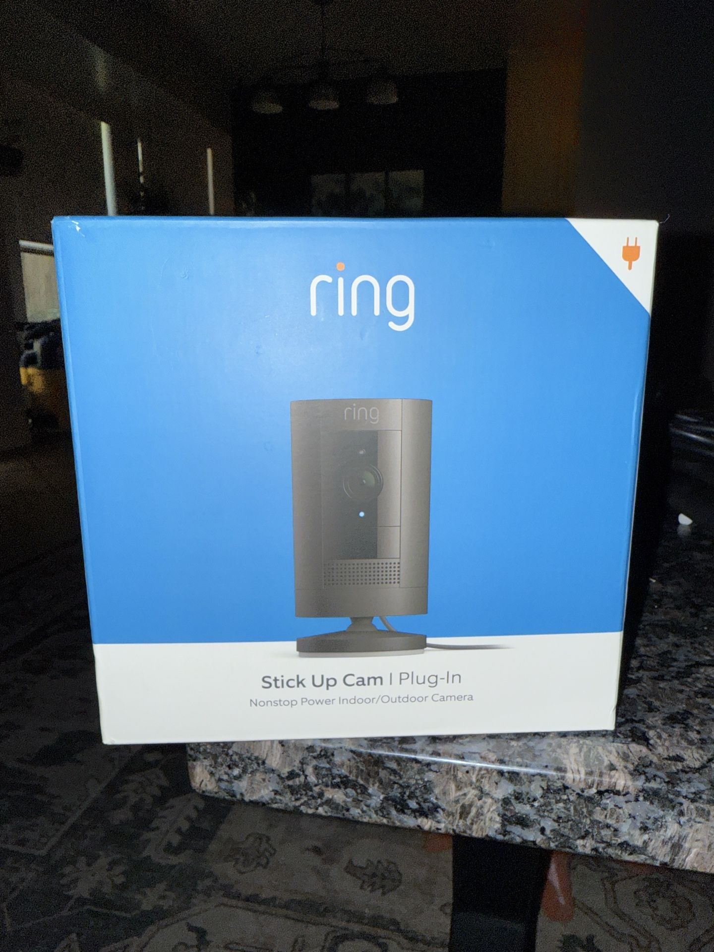 Ring Stick Up Cam Plug-In – Brand New, Sealed