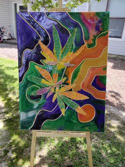 Beyond The Lable 30" x 40" resin painting  by Jaymaree (OBO)
