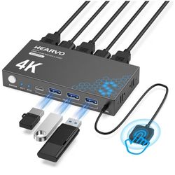 Hearvo USB 3.0 HDMI KVM Switch 