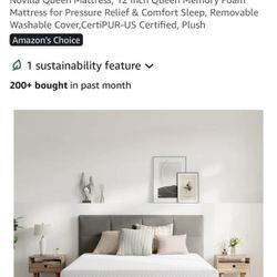 ***NEW*** Novilla Queen Mattress, 12 Inch PLUSH/ SOFT - Pressure Relief & Comfort Sleep