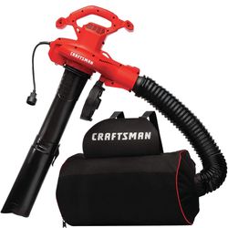 CRAFTSMAN 3-in-1 Leaf Blower, Leaf Vacuum and Mulcher, Up to 260 MPH, 12 Amp, Corded Electric (CMEBL7000)