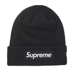 Supreme Box Logo Beanie New Era Black