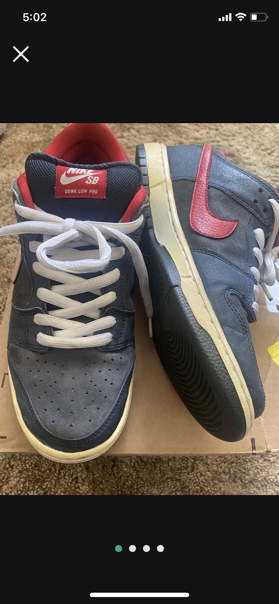 Nike SB DUNK LOW Pro Dark Obsidian /Red