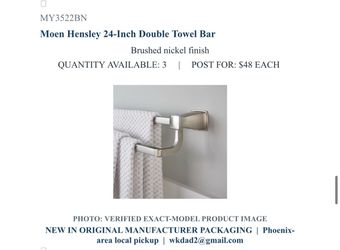 Moen Hensley 24-Inch Double Towel Bar