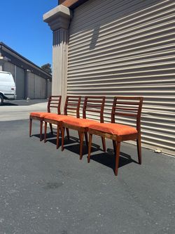 Mid Century Modern Refinished Dining Chairs.