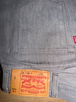 Levi's 501 Jeans W38 L30 Gray