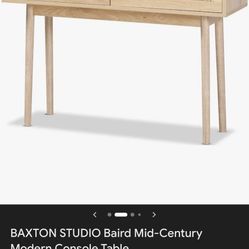 Mid Century Console Entryway Table 