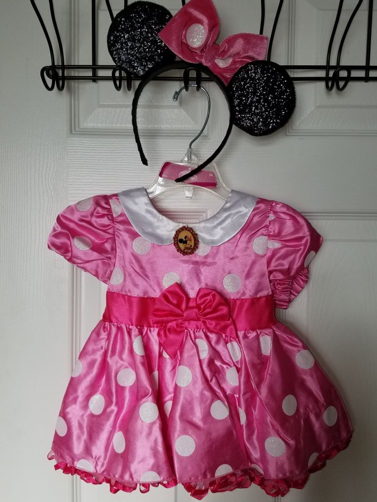 Minnie Mouse DRESS  w/ Ears Costume 18 months
