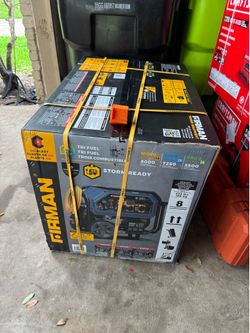 Firman 8000/10000 tri fuel generator . Brand new in box