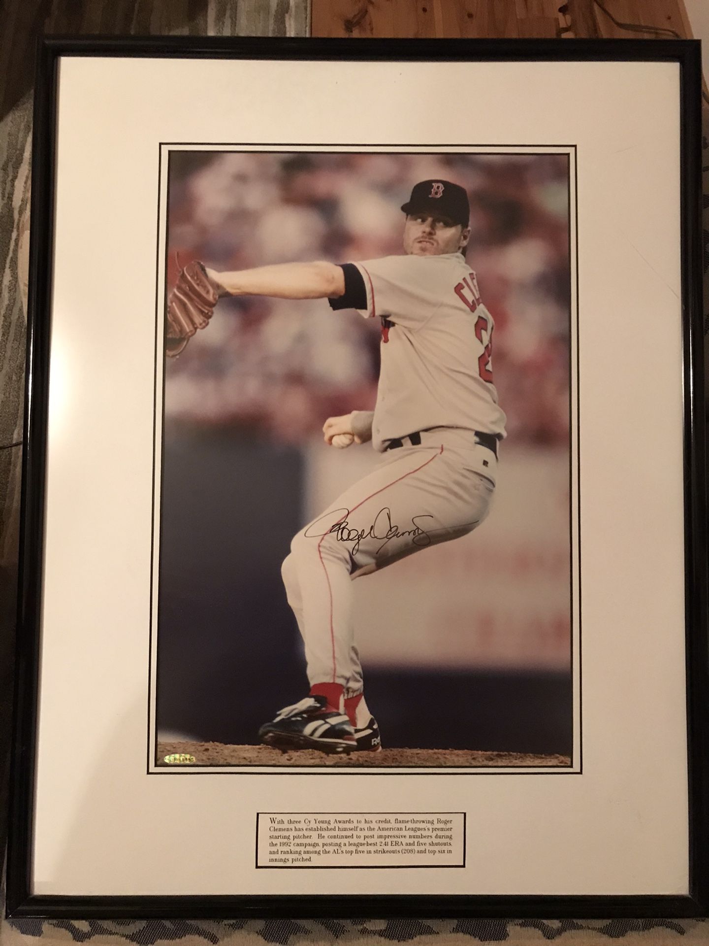 Signed Roger Clemens 16X20 Framed Photo. 1 of Only 300 .