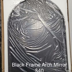 Black Frame Arch Mirror