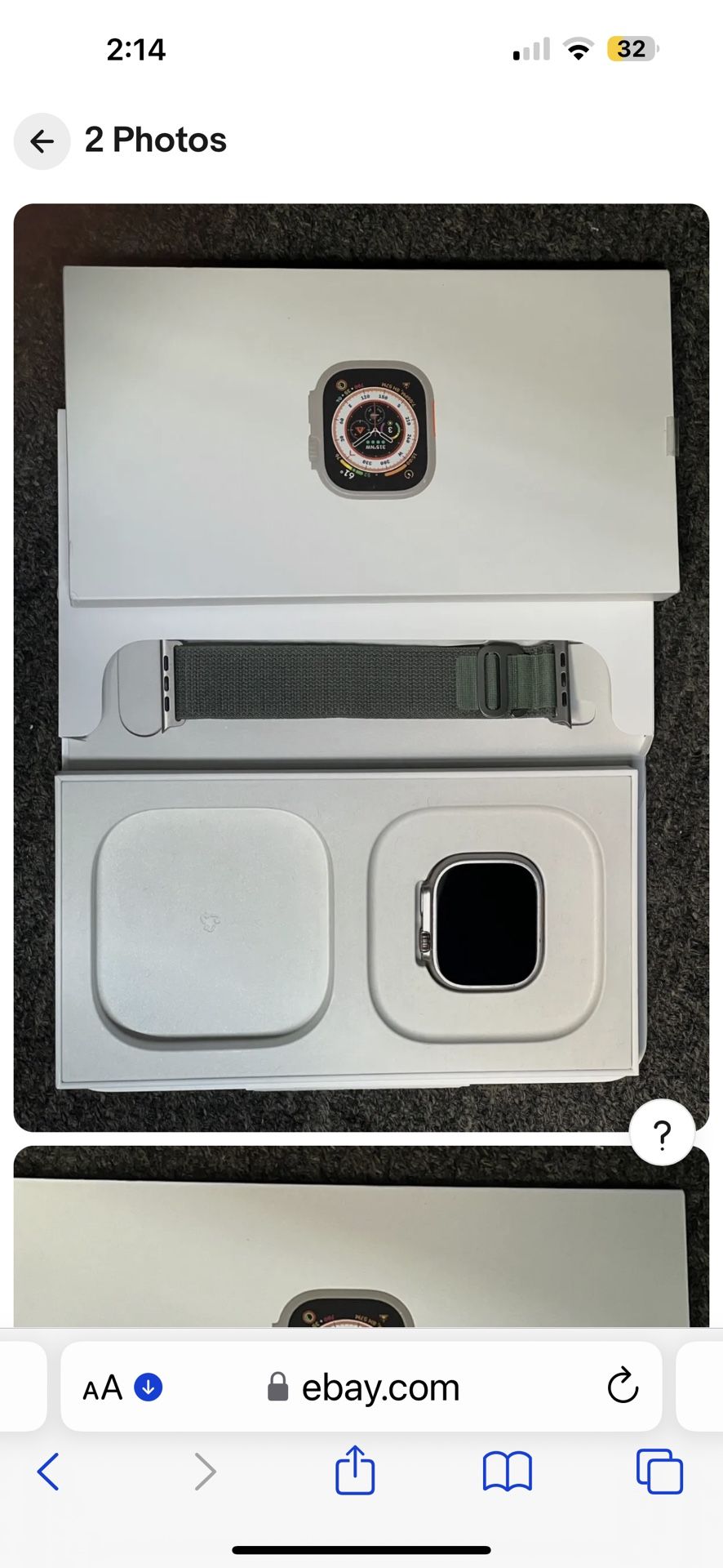 Apple Watch Ultra 49MM - GPS + Cellular - Titanium Black/Gray - Used