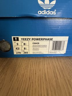 Yeezy Adidas Powerphase, Size 9