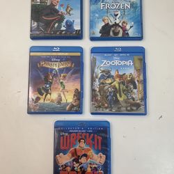 5 Disney/Kids Blu-Ray Movies 