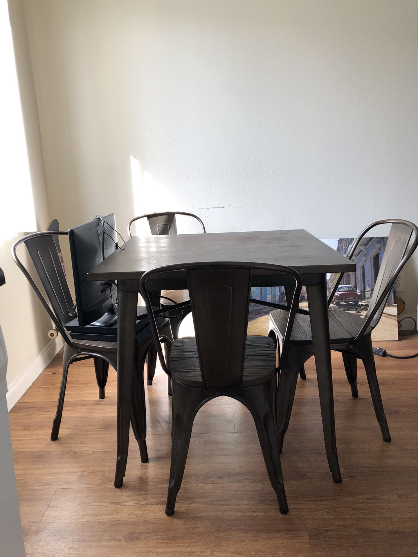 Cb2 Dinning Table, Industrial Style Dinning Table, Breakfast Table