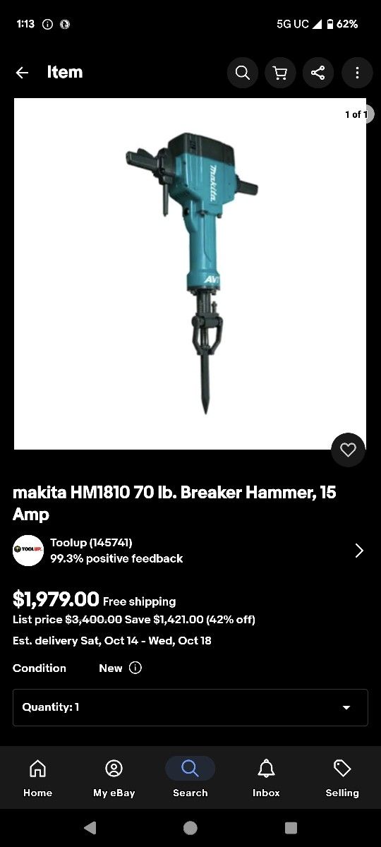 Makita 1810 70lb Sledgehammer From HELL!!!