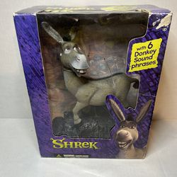 Rare New McFarlane Toys Super Size Shrek (2001) 12” Donkey with sound! 6 phrases