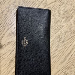 Black Coach Checkbook Wallet 